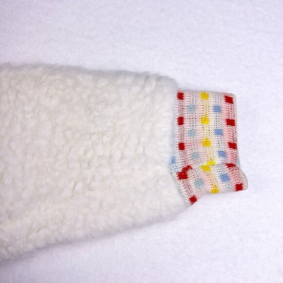 VTG Carter’s Retro White/Blue Fleece Hooded Bunting Footed Sz Small to 15 lbs - Picture 14 of 16